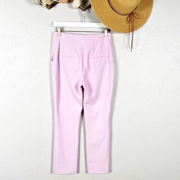 Veronica Beard Kean Pants in Barely Orchid Slim Crop Tailored Trousers Size 4 - Picture 7 of 12